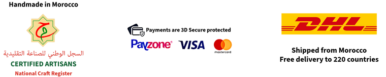 Certified artisans – Secure online payment Payzone Visa Mastercard – DHL worldwide shipping