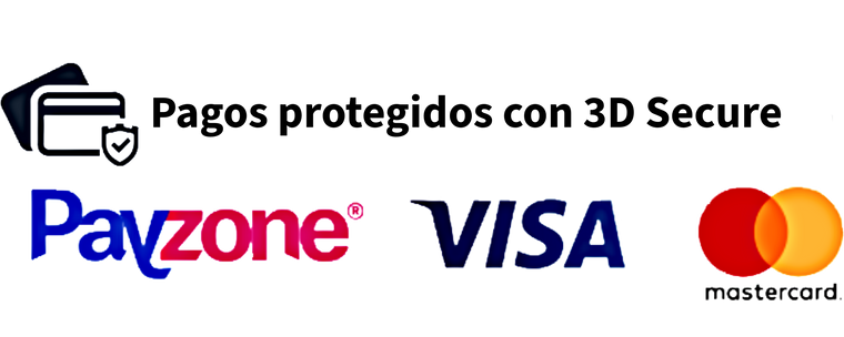 Pago en línea seguro con protección 3D Secure a través de Payzone, Visa y Mastercard