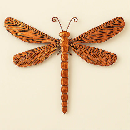 opper red dragonfly wall sculpture by Online Medina, Moroccan hammered metal wall art