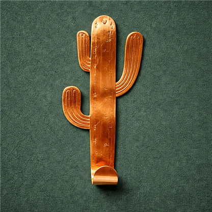 Handmade copper Column cactus wall hook Moroccan artisan decorative metal wall hook inspired by desert cactus design